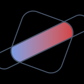 A gradient clipped to where two rotated rounded rectangles overlap