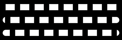 The same dashed line at three different offsets