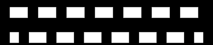 Two dashed lines, the lower one beginning and ending on a solid dash