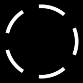 The same dashed circle with every gap the same width
