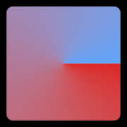 An asymmetric conical gradient