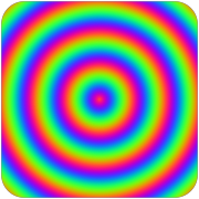 A radial palette repeating with no seam