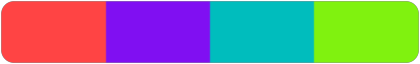 A rainbow palette cut into four hard bands