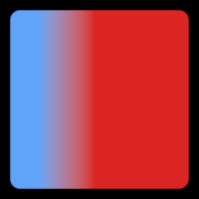 A gradient that clamps to the second color