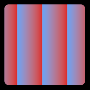 A gradient that repeats with hard edges