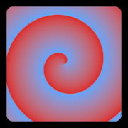 A counterclockwise spiral gradient