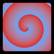 A clockwise spiral gradient