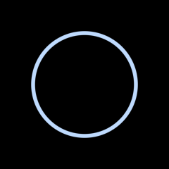 A circle with only a border