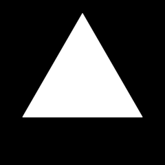 An equilateral triangle pointing up