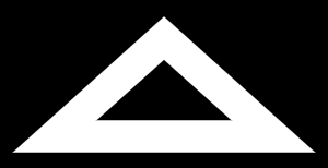 A closed triangular path with mitered joints