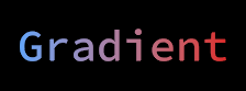 The word Gradient sweeping from blue to red