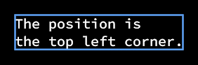 Two lines of text with the rectangle MeasureString returns drawn around them