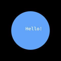 Text drawn on top of a circle