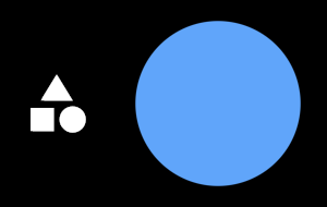 A texture drawn next to a circle